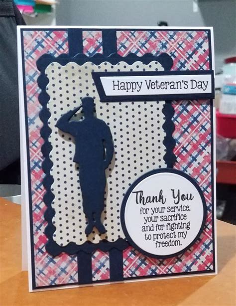 Airbornewifes Stamping Spot Happy Veterans Day Saluting Soldier Card