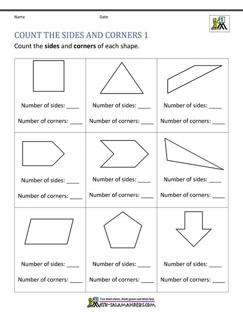 Beginning Geometry Worksheets