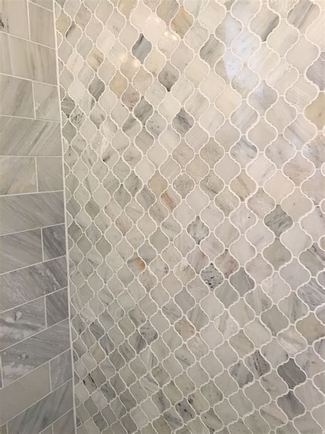Carrara Marble Arabesque Shower Tiles Bathroom Shower Tile Shower