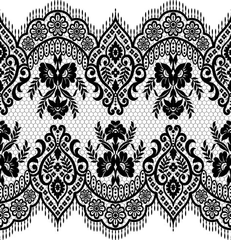 Lace Seamless Borders Vectors Set 02 Embroidery Patterns Folk