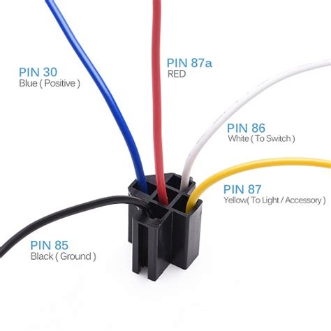 For example, if you have a british car the blue, blue and hyundai is notorious for not using the right color for their automotive wiring. automotive relays 12V 30/40 amp 5 pin SPDT designed