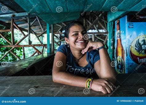 A Latin Costa Rican Girl Smiling Editorial Photography Image Of