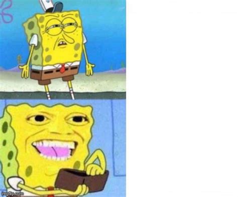 Sponge Bob Wlallet Blank Template Imgflip