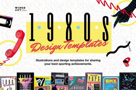 1980s Retro Logo Design Kit Pre Designed Photoshop Graphics