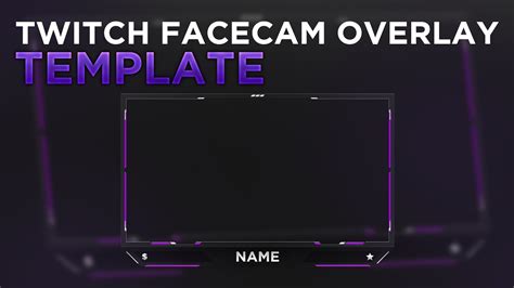 Twitch Facecam Overlay TEMPLATE FREE Aqua YouTube