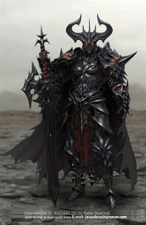 Knight Of Darkness Namho Baek Fantasy Armor Fantasy Character