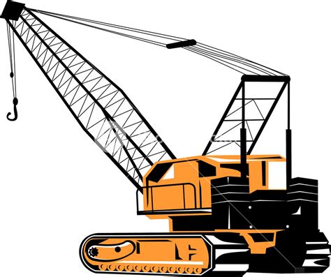 Construction Crane Hoist Retro Royalty Free Stock Image Storyblocks