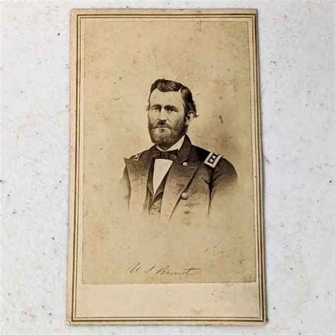 Cabinet Photo Card Of Ulysses S Grant Civil War Hero And 18th Us