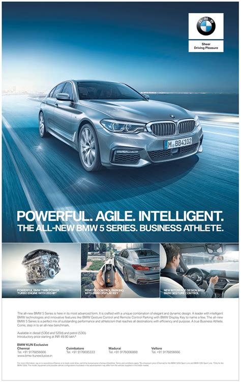 BMW Powerful Agile Intelligent The all new BMW 5 Series Ad ...