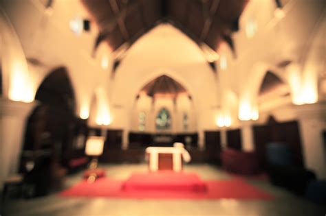 Blurry Background Vintage Of Church Interior Stock Photo Download