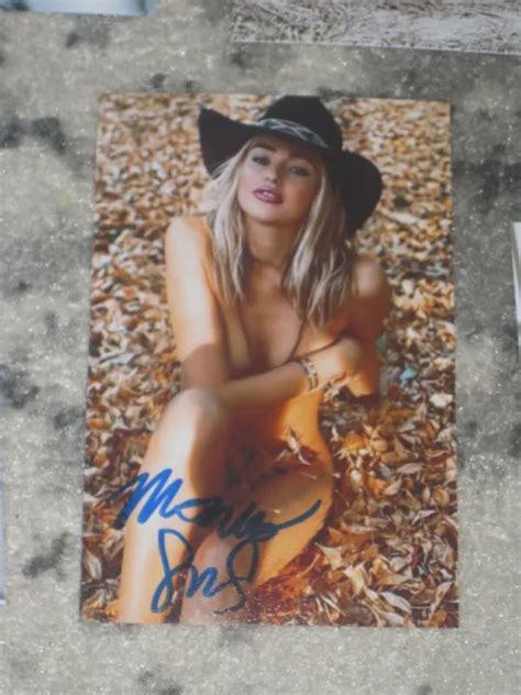 PLAYBOY MONICA SIMS Signed 4x6 SEXY Photo Playmate AUTOGRAPH 1F 11 99