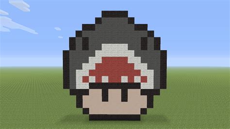 Minecraft Pixel Art Jaws Shark Mushroom Youtube
