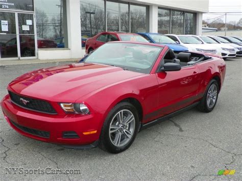 2010 Ford Mustang V6 Premium Convertible In Red Candy Metallic Photo 2