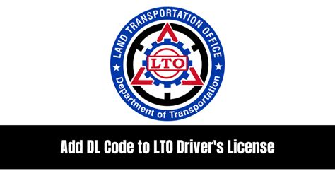 Add Dl Code To Lto Drivers License