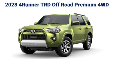 2023 Toyota 4runner Trd Off Road Premium 4wd Dealer Cost Msrp And Payments