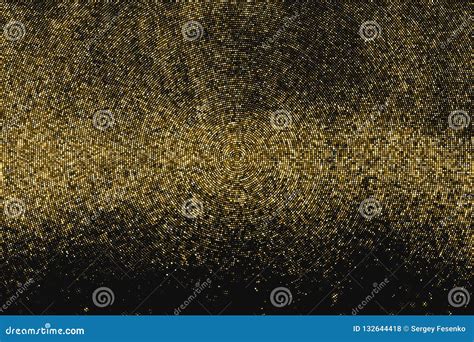 Gold Glitter Halftone Dotted Backdrop Stock Vector Illustration Of