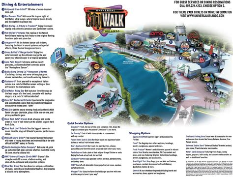 Citywalk Orlando Map Universal Orlando Citywalk Map Florida Usa