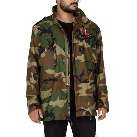 Alpha Industries M65 Field Jacket Woodland Camo Military Kit