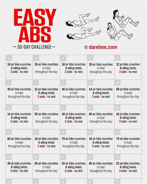 Darebee Official Op Instagram February Fitness Challenge Easy Abs