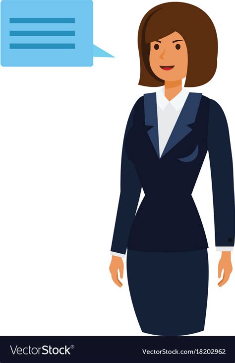 Ceo Owner Woman Cartoon Flat Royalty Free Vector Image