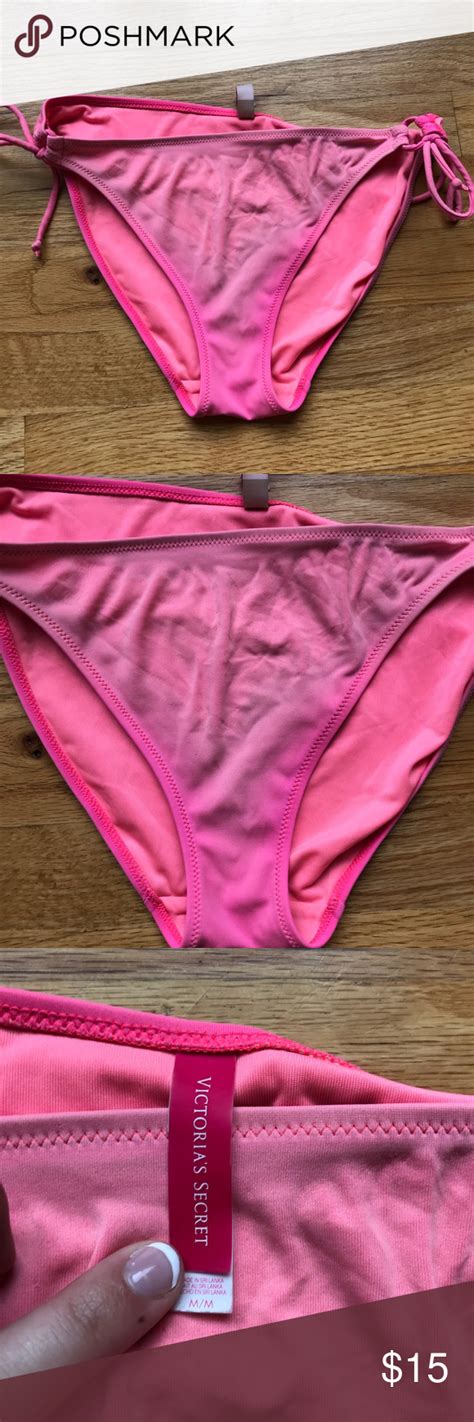 Vs Swim Bottoms Victorias Secret Pink Swim Bottoms With Tie Sides