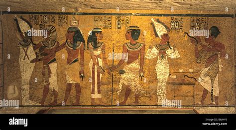 Egypt King Tut Tomb Wall Stock Photo 21307530 Alamy