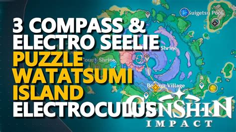 Watatsumi Island 3 Compass And A Electro Seelie Puzzle Genshin Impact