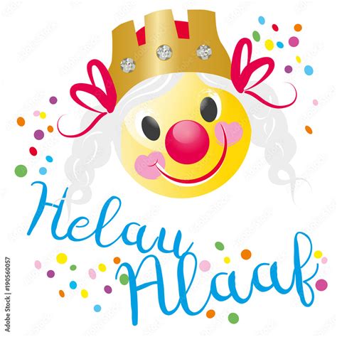 Smiley Emoji Karnevalsprinzessin Mit Helau Alaaf Stock Vector Adobe Stock