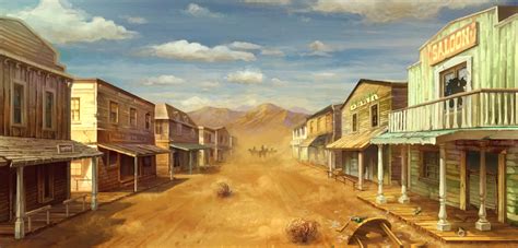 Western Backdrop Western Town Western Art Cartoon Town Photography