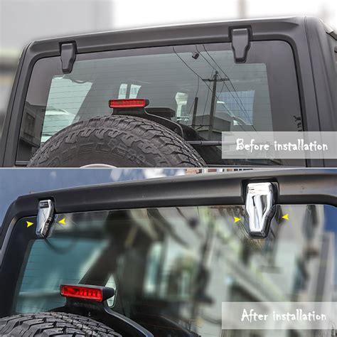 2x Rear Window Hinge Cover Trim Frame for Jeep Wrangler JL  