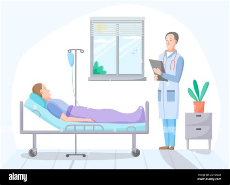 On Hospital Ward Round Doctor Stock Vector Images Alamy