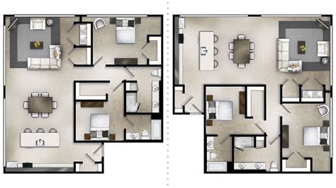 Famous Concept Three Bedroom Loft Floor Plans Top Inspiration