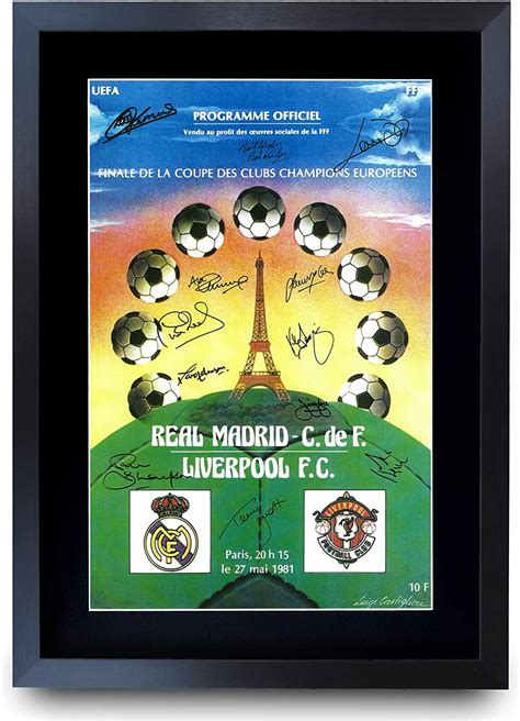 Not to mention saturday's spanish referee antonio lahoz has shown 41 yellow cards and two reds in. Liverpool 1981 A3 Framed Champions League Final Programme Signed Autograph Gift | eBay