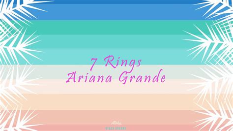 Ariana Grande 7 Rings Lyrics Youtube