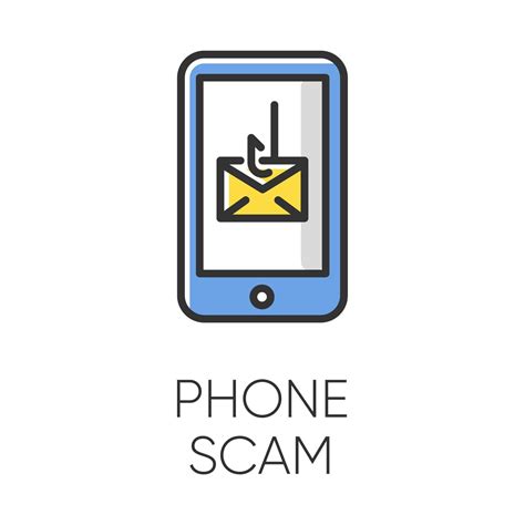 Phone Scam Color Icon Communications Fraud One Ring Trick Smishing