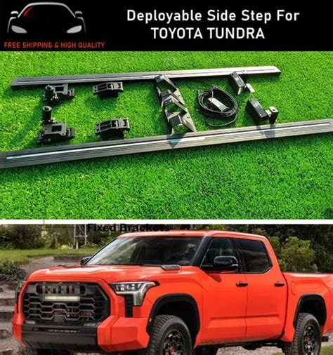 Fit For 2022 2023 Toyota Tundra Deployable Electric Pedal Running Board