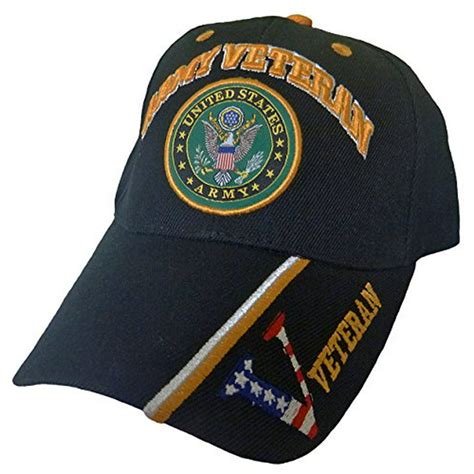 Army Black Baseball Cap Us Veteran V American Flag Usa Hat United