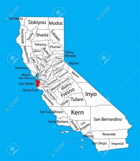 San Mateo California Map Printable Maps