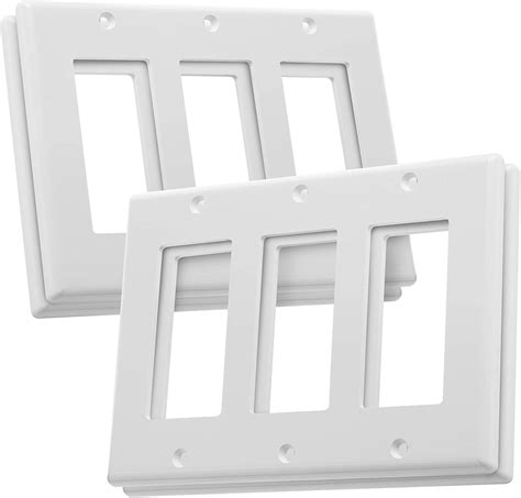 Bates 3 Gang Wall Plate Three Light Switch Plate 4 Pack Triple