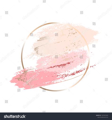 Pinceladas rosa nude pêssego e manchas vetor stock livre de