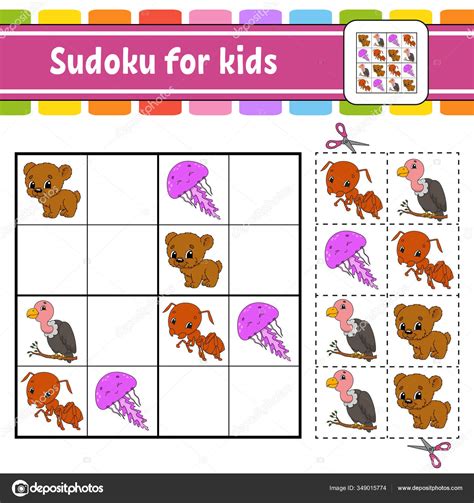 Le sudoku pour les enfants ! Sudoku Pour Les Enfants Éducation Élaboration Une Feuille ...