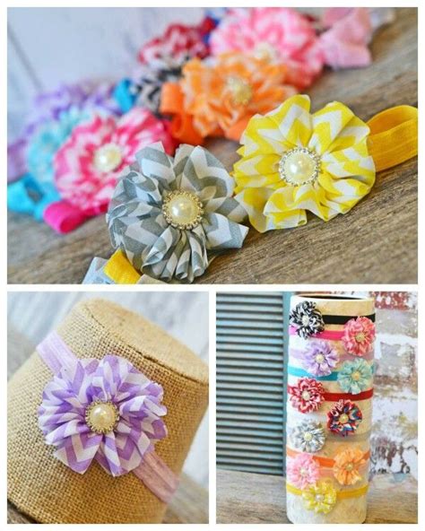 Chevron wallpapers with initials main color: Chevron flowers (With images) | Headbands, Crafts, Bows