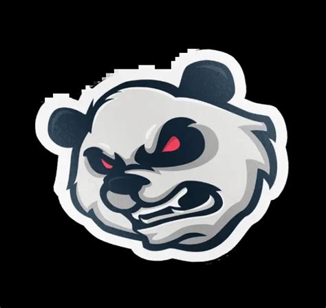 Angry Panda Face Animal Vinyl Sticker For Tumblers Laptops Bumper