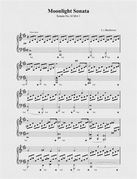 Moonlight Sonata Interactive Piano Sheet Music App Available For Android