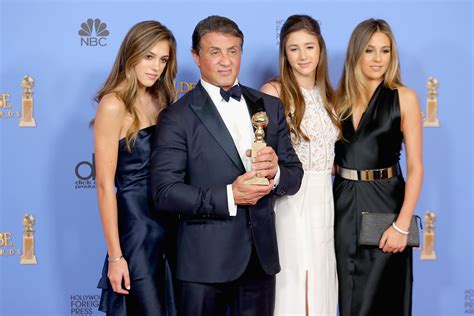 Sylvester stallone's daughter sistine, 20, and wife jennifer, 50, look glam as they support the actor, 72, at glitzy rambo v screening in cannes. Sylvester Stallone's Three Marriages and Five Children