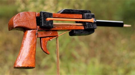 How To Make A Simple Triggered Slingshot At Home Diy Youtube