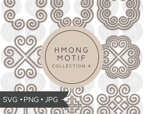 hmong-motif-and-pattern-svg-collection-4-hmong-elephant-etsy