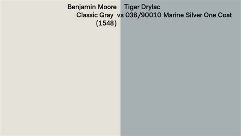 Benjamin Moore Classic Gray 1548 Vs Tiger Drylac 038 90010 Marine