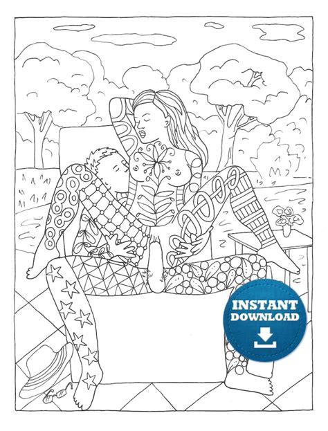 printable cunt doodle penis art instant download sex positions coloring page xrated colouring