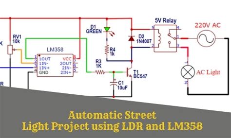 Automatic Street Light Project Using Ldr And Op Amp Ic Electroduino
